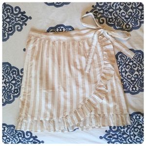 J.Crew Striped Wrap Skirt